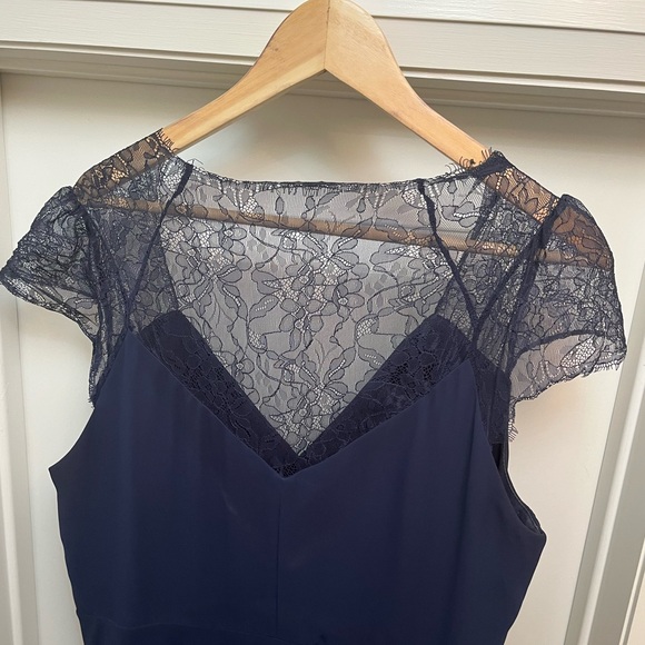 ASOS Kate lace navy midi dress. Size 16 US 20 UK great condition worn once - Picture 2 of 6